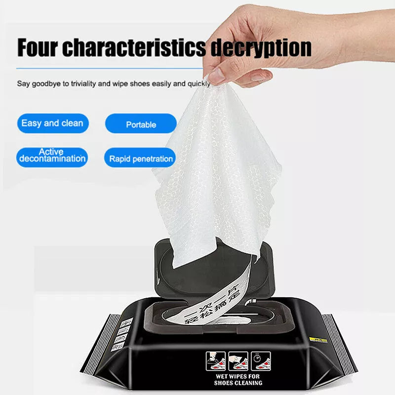 Shoe Wipes | 80 Pcs Instant Cleaner