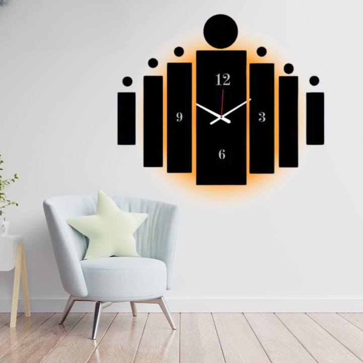 3d Tile Wall Clock | Wooden Tile Wall Clock Frame