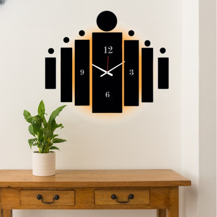 3d Tile Wall Clock | Wooden Tile Wall Clock Frame