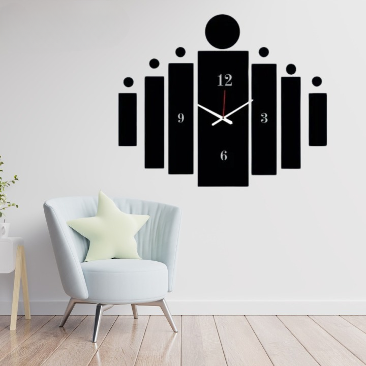 3d Tile Wall Clock | Wooden Tile Wall Clock Frame