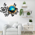 3D Wooden Flower Clock With Esthetic Dial Wall Clock