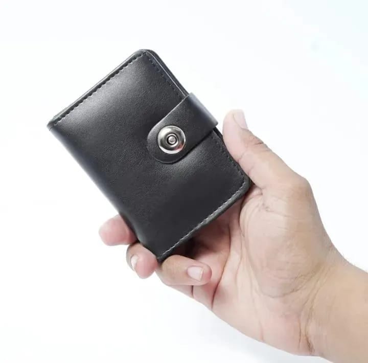 Boy's Leather Wallet Black Mustard Brown