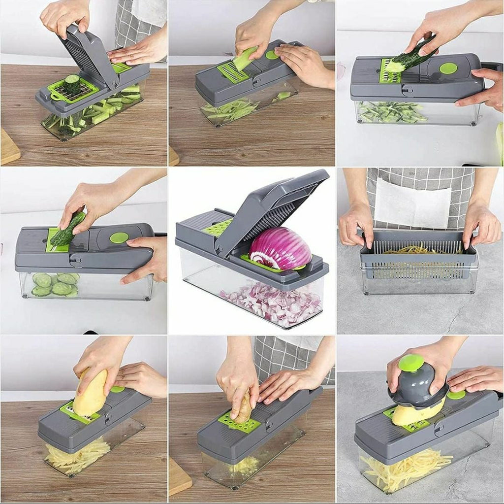 Vegetable Chopper 18 Pcs Set Manual