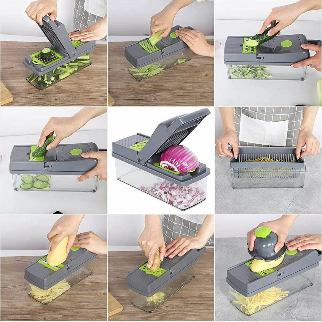 Vegetable Chopper 18 Pcs Set Manual