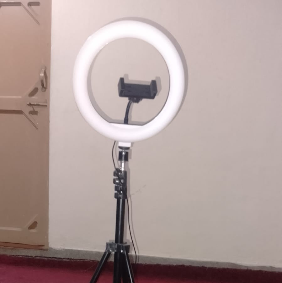 Portable 10-Inch LED Ring Light with 7 Feet Adjustable
