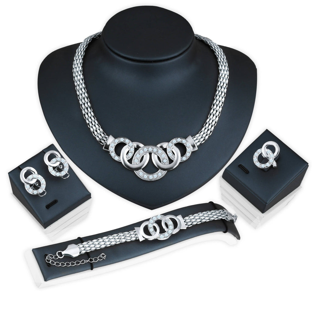 Fashion Jewelry Women Luxury 4pcs/Set Gold