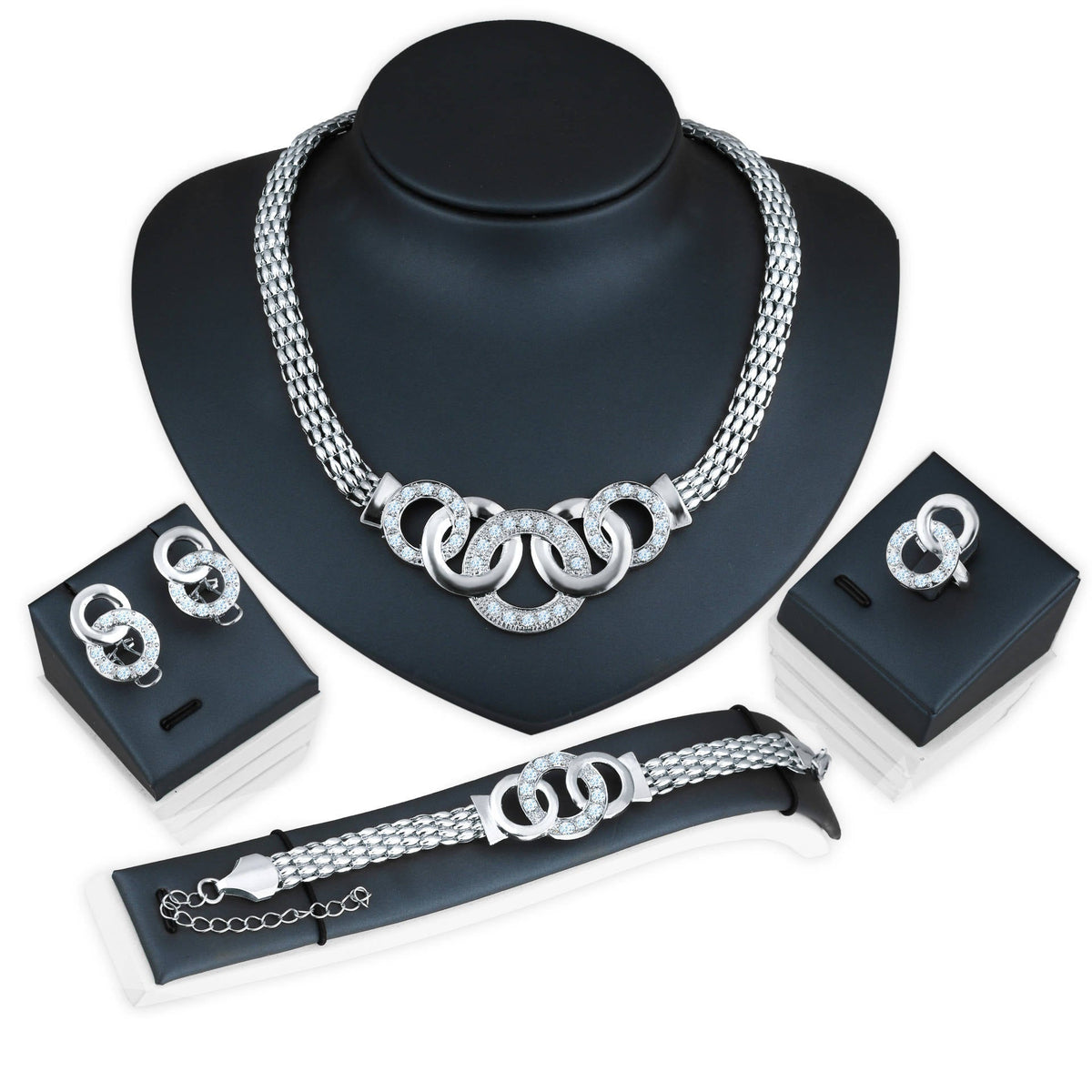 Fashion Jewelry Women Luxury 4pcs/Set Gold