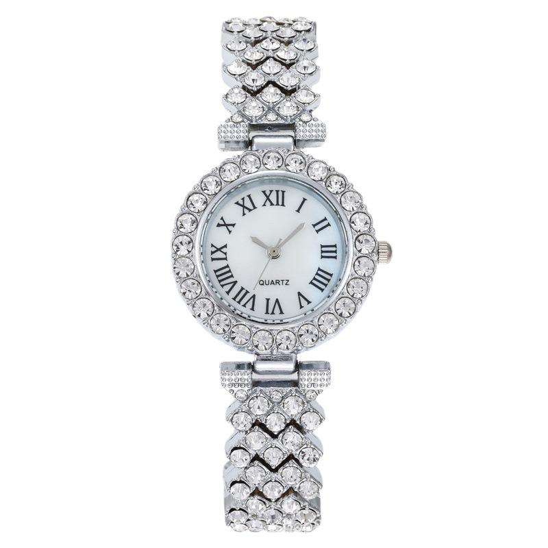 Luxury Rhinestone Roman Numeral Quartz Watch