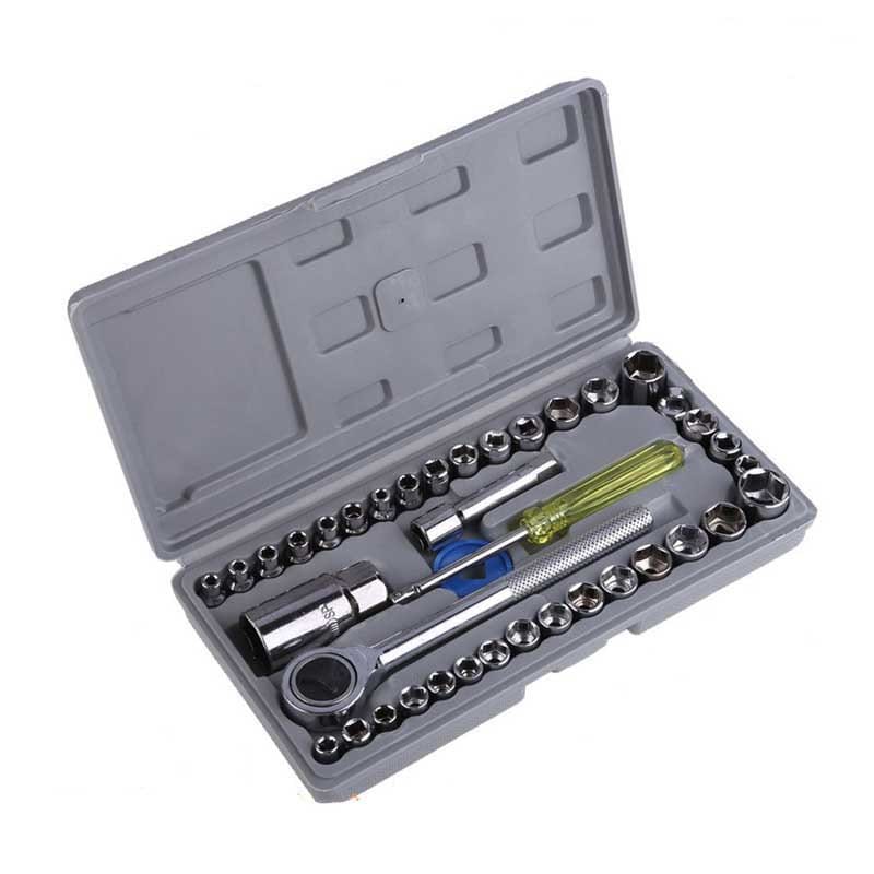 40pcs Aiwa Socket Wrench Tool Kit & Screwdriver And Socket Set