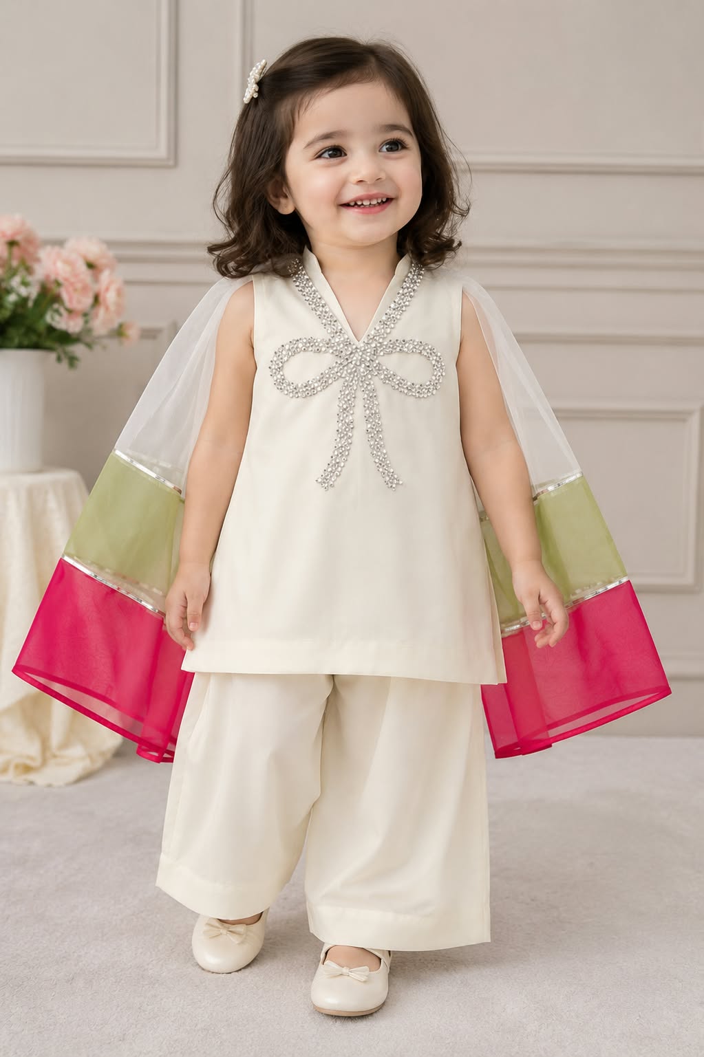 Baby girls white dress