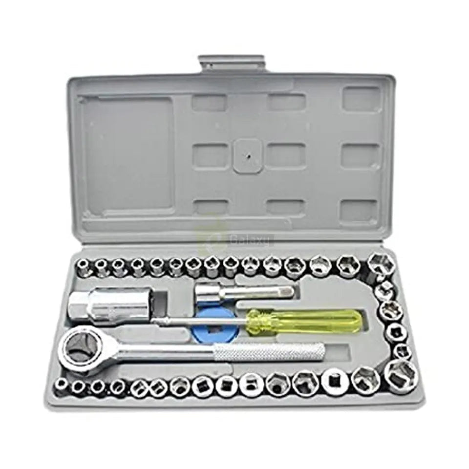 40pcs Aiwa Socket Wrench Tool Kit & Screwdriver And Socket Set